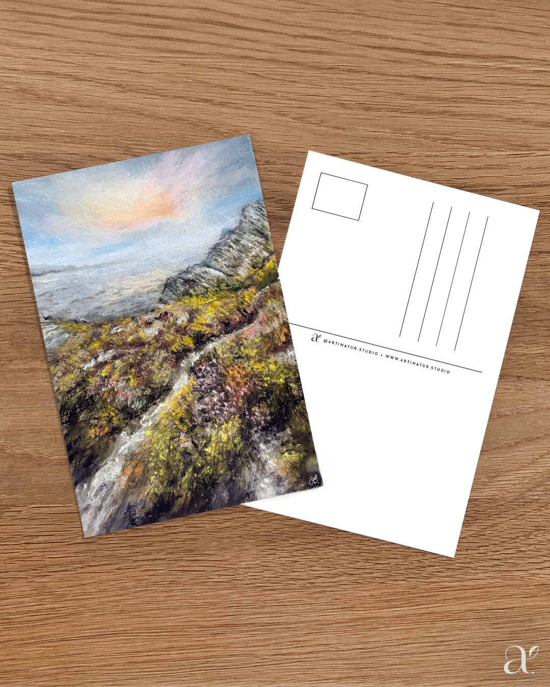 Felsen und Heidekraut am Meer