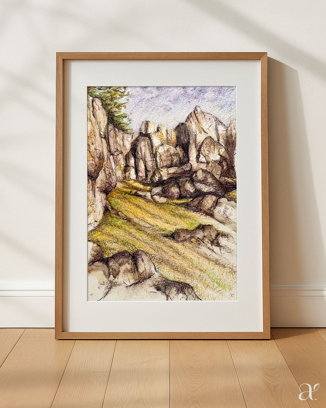 Felsen Aquarellskizze