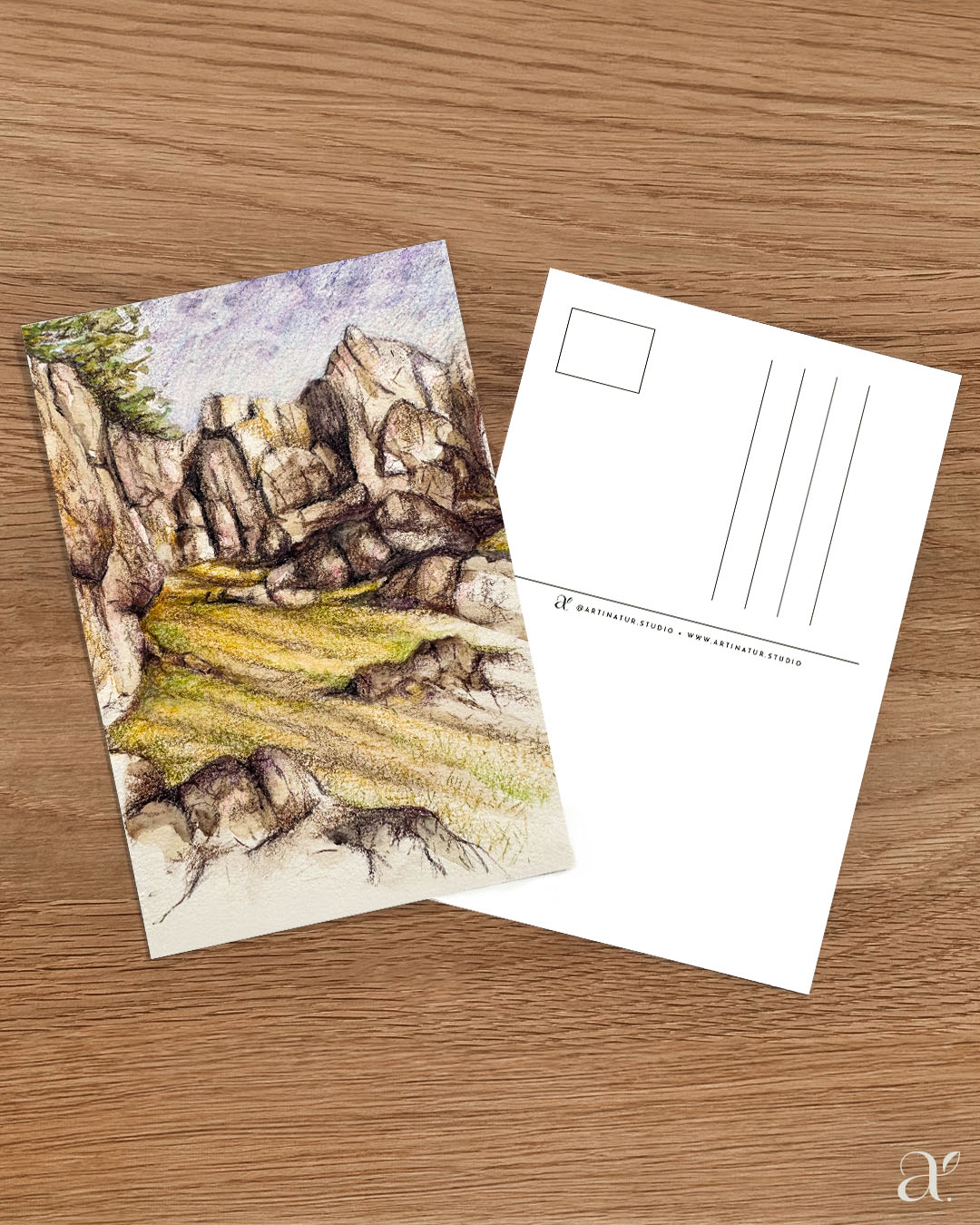 Felsen Aquarellskizze