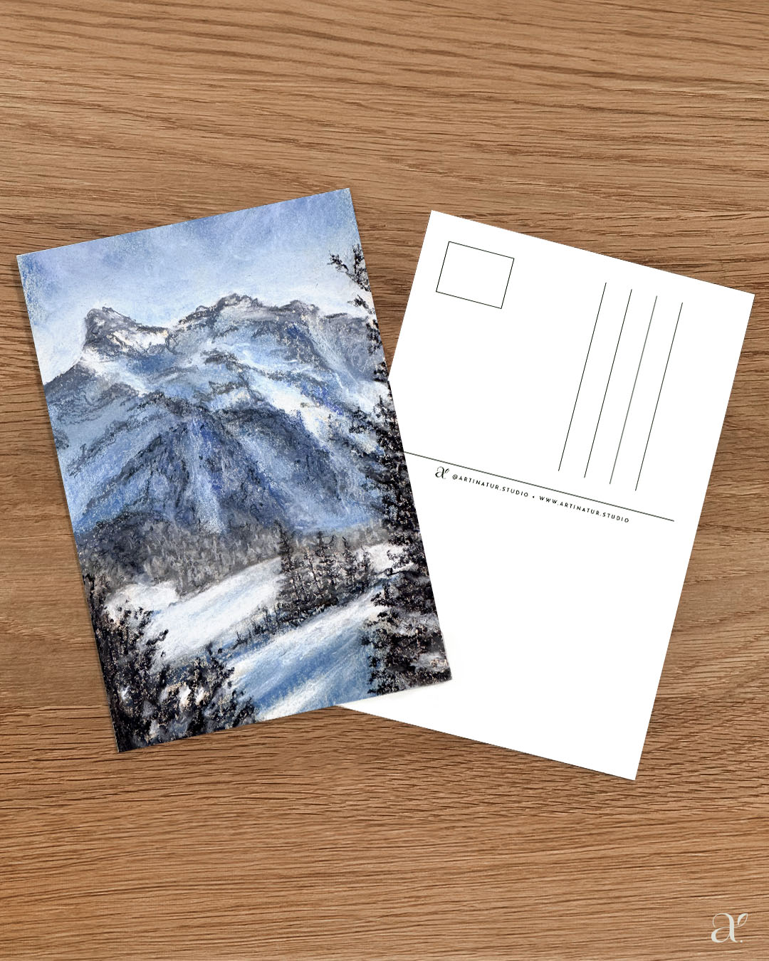 Winterliches Tal in Pastell, Sulden, Südtirol