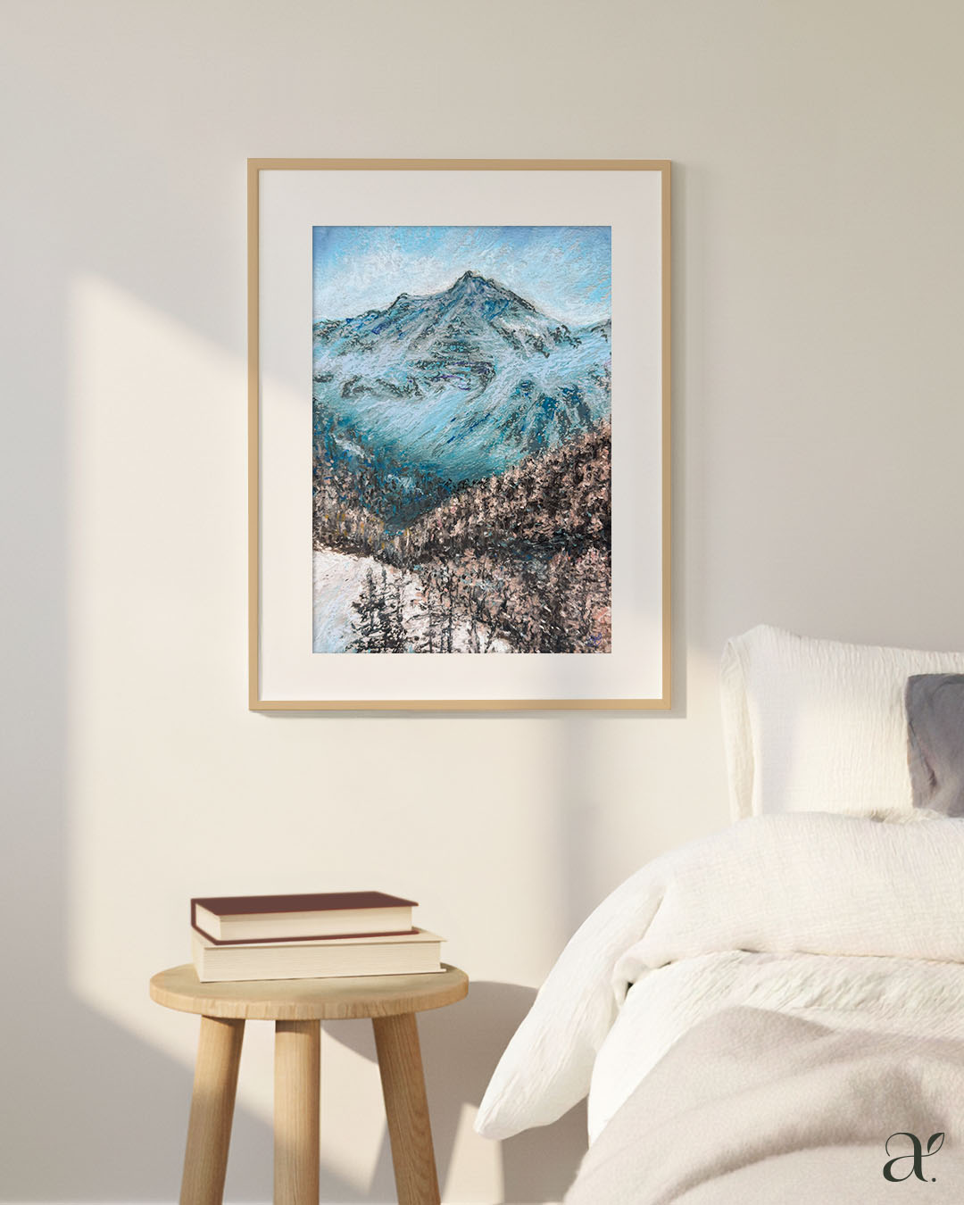 Winter mountains in turquoise